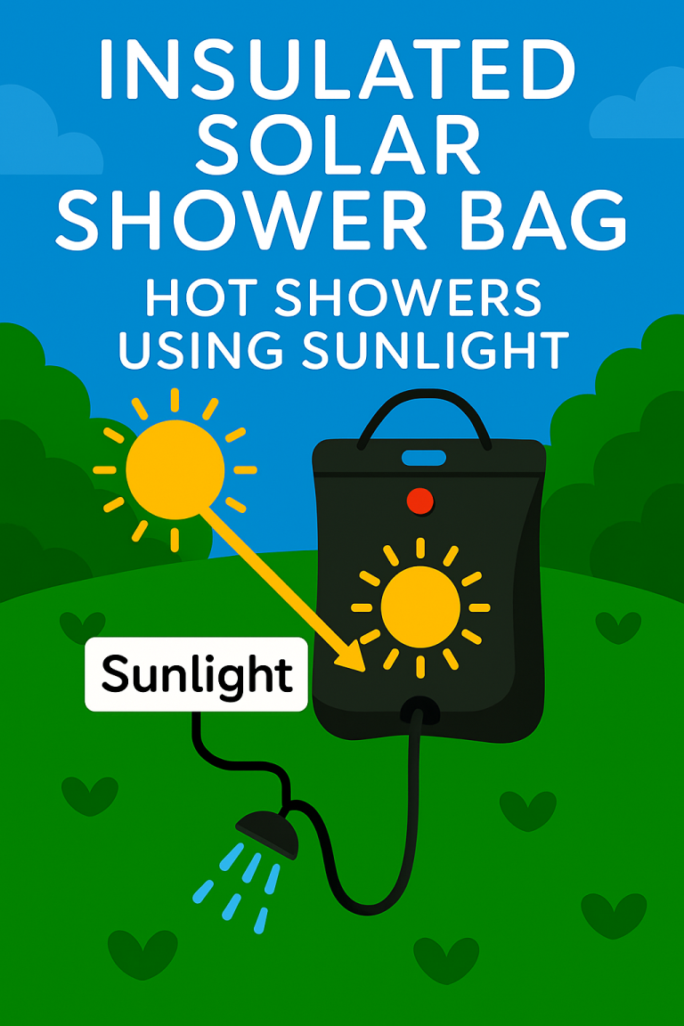 ☀️ INSULATED SOLAR SHOWER BAG – HOT SHOWERS USING SUNLIGHT
