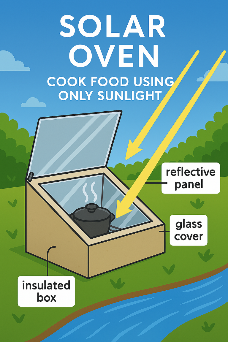 ⚙️ SOLAR OVEN – COOK FOOD USING ONLY SUNLIGHT