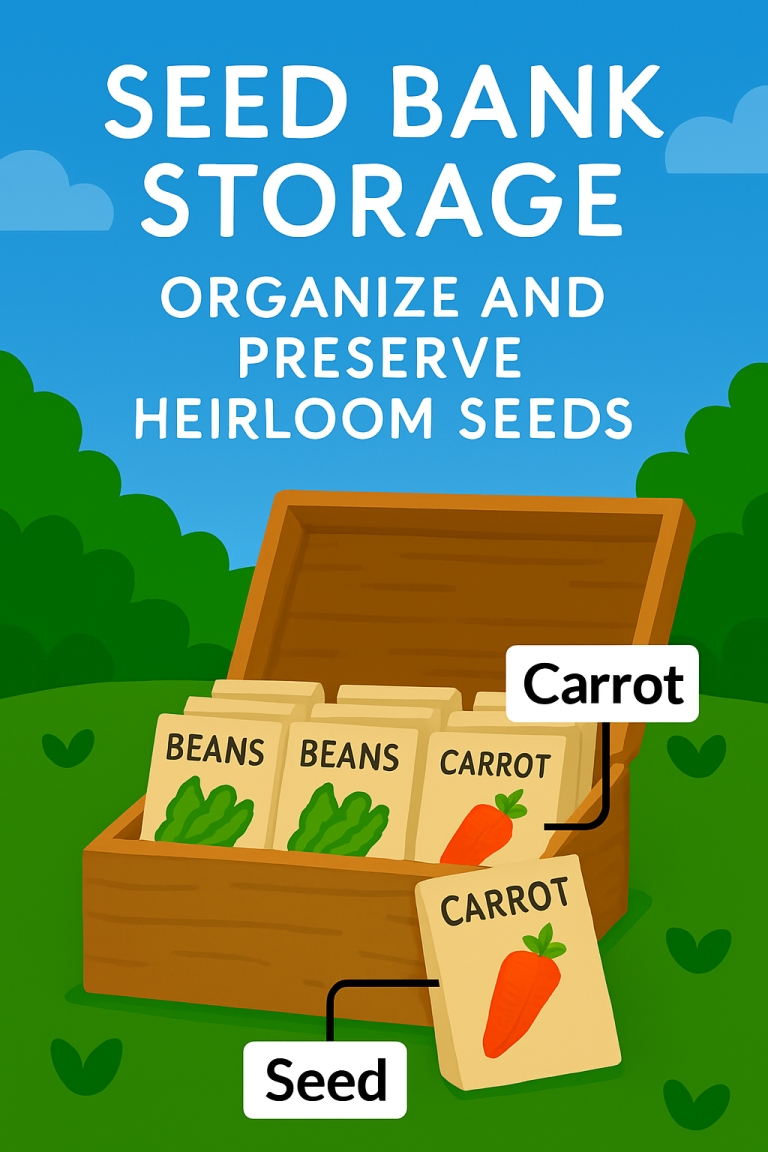 🌱 SEED BANK STORAGE – PRESERVE HEIRLOOM SEEDS FOR FUTURE GROWING